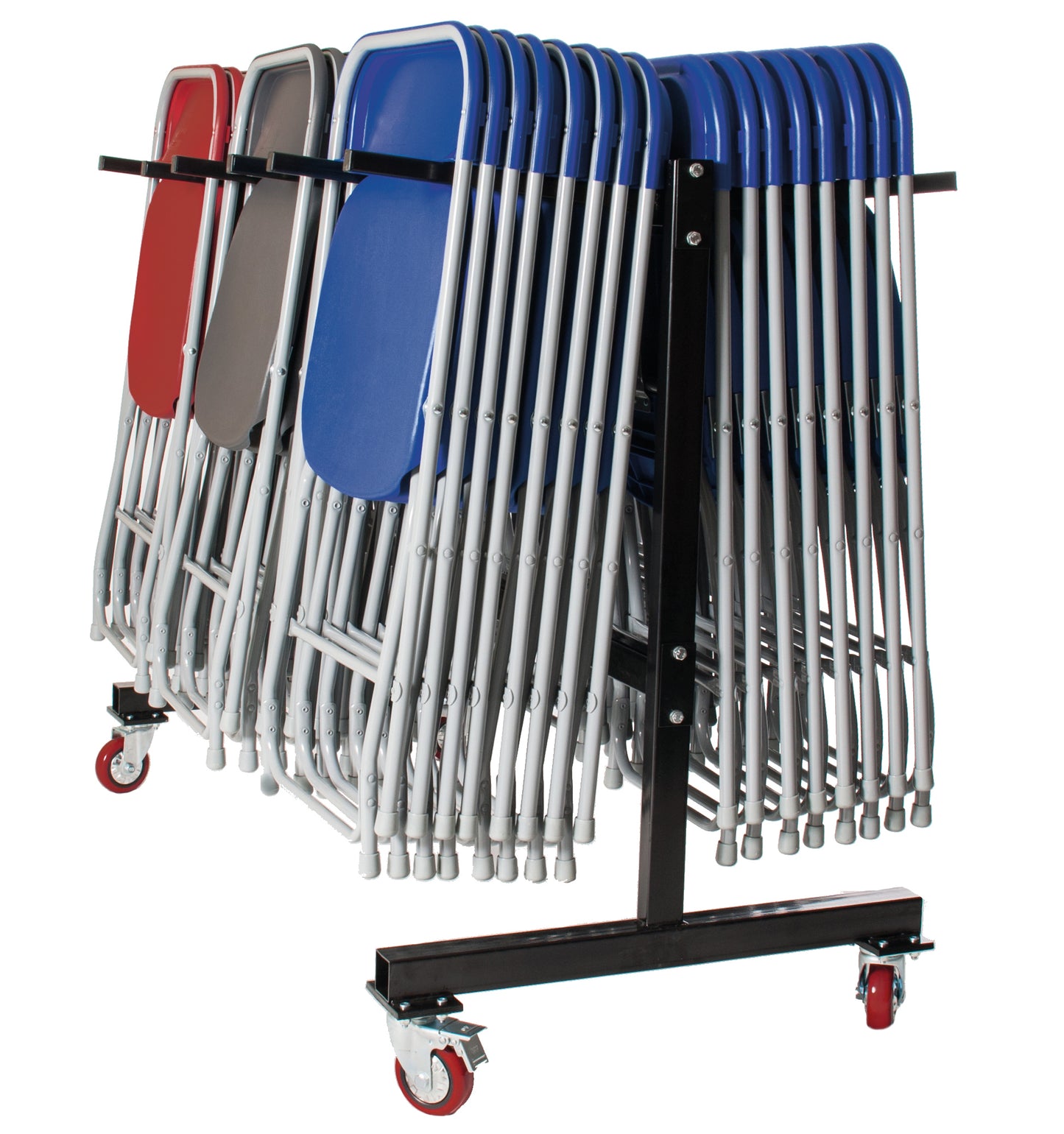 60 Zlite® Straight Back Folding Chairs with Trolley