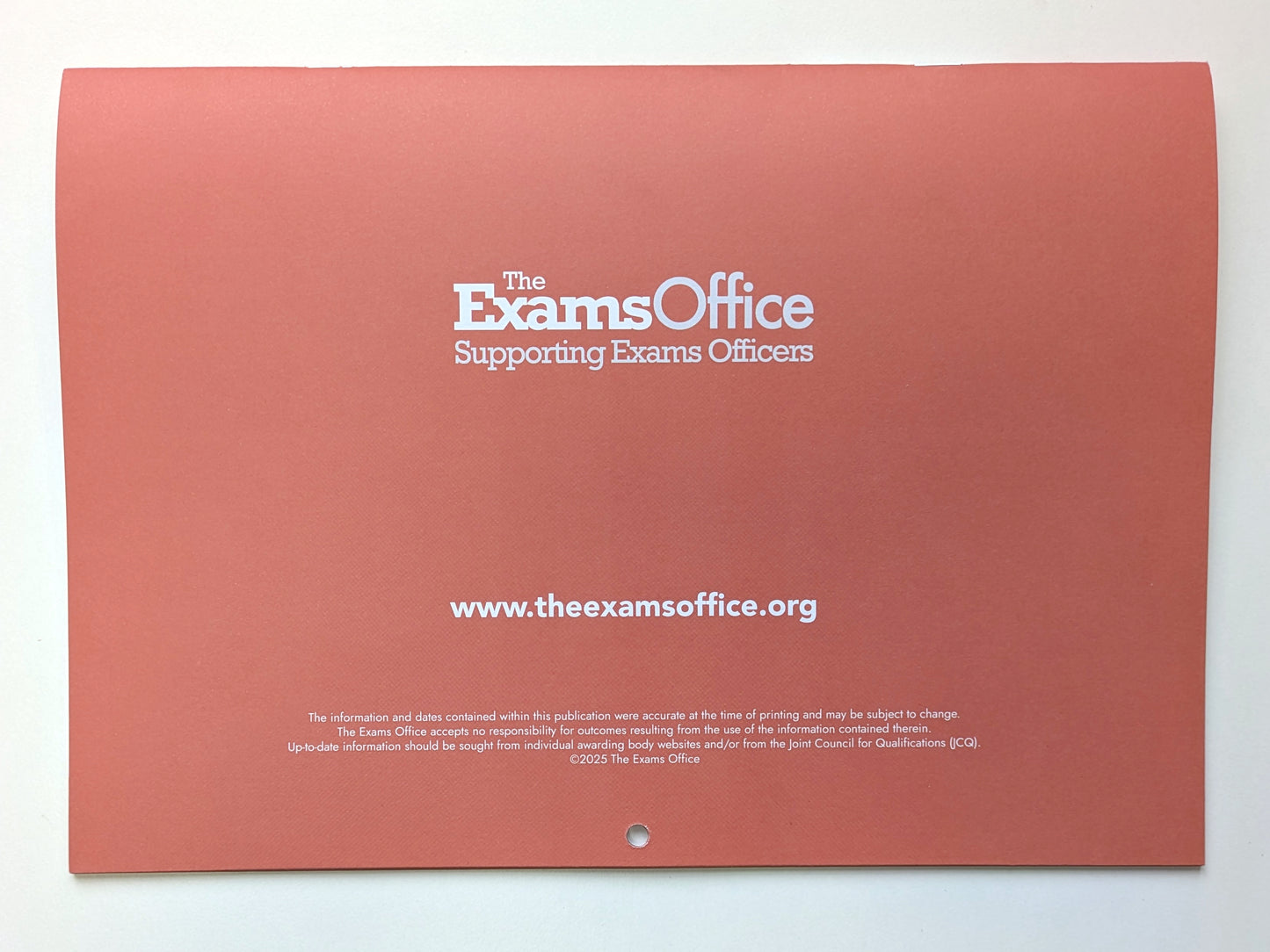 The Exams Office 2025/26 calendar