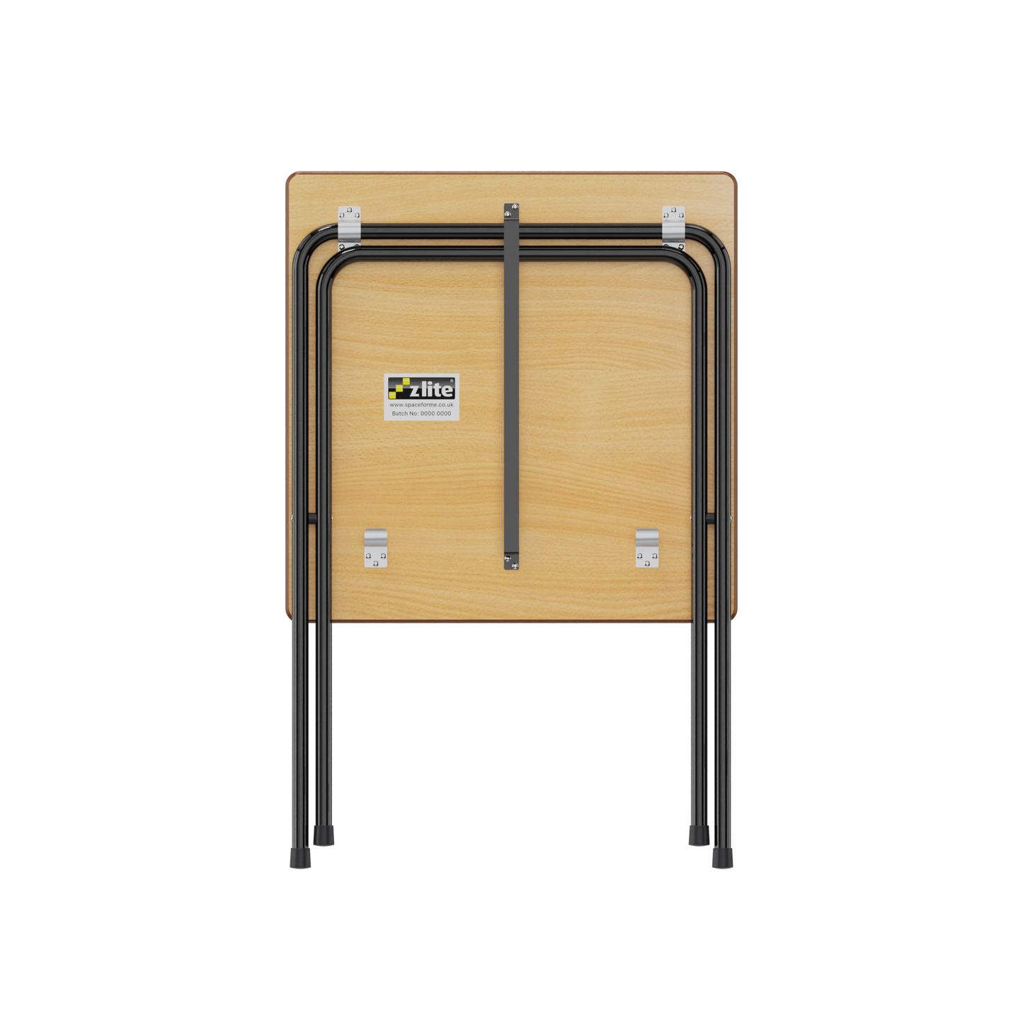 Zlite® Premium Safety Folding Exam Desk 600X600mm, Beech