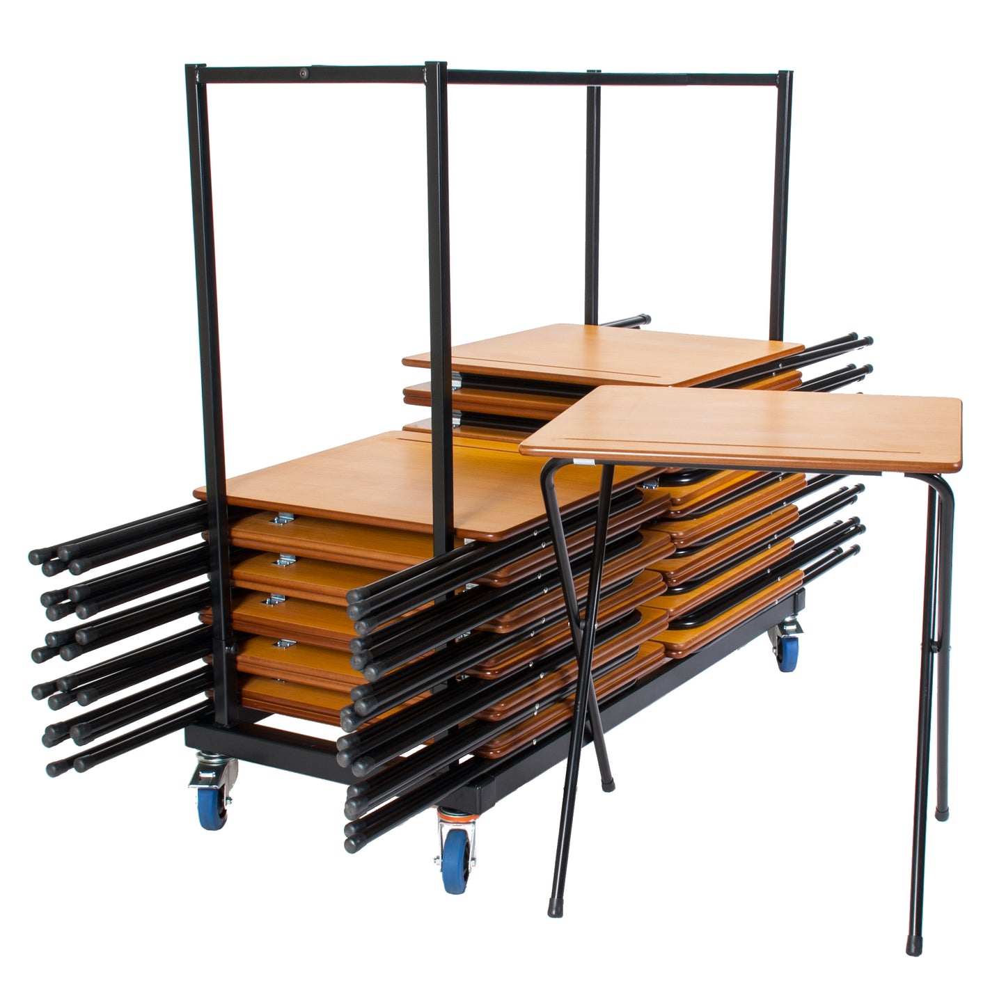 40 Zlite® Standard Exam Desk 600X600mm, Beech, with Trolley