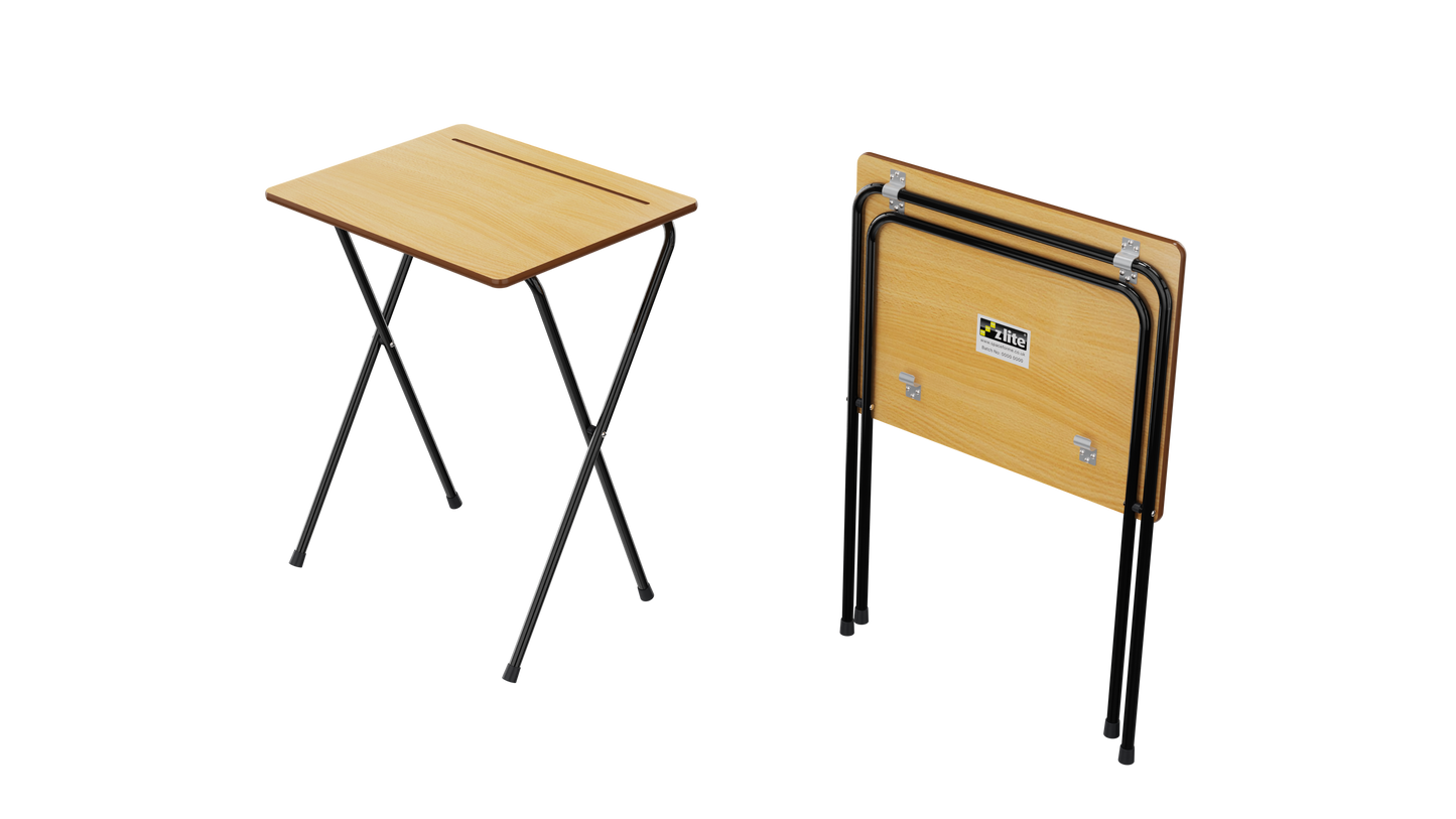 Zlite® Standard Folding Exam Desk 600X450mm, Beech