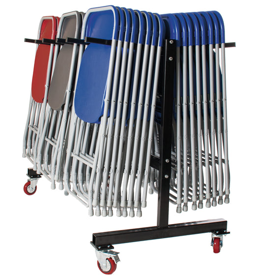 60 Zlite® Straight Back Folding Chairs with Trolley