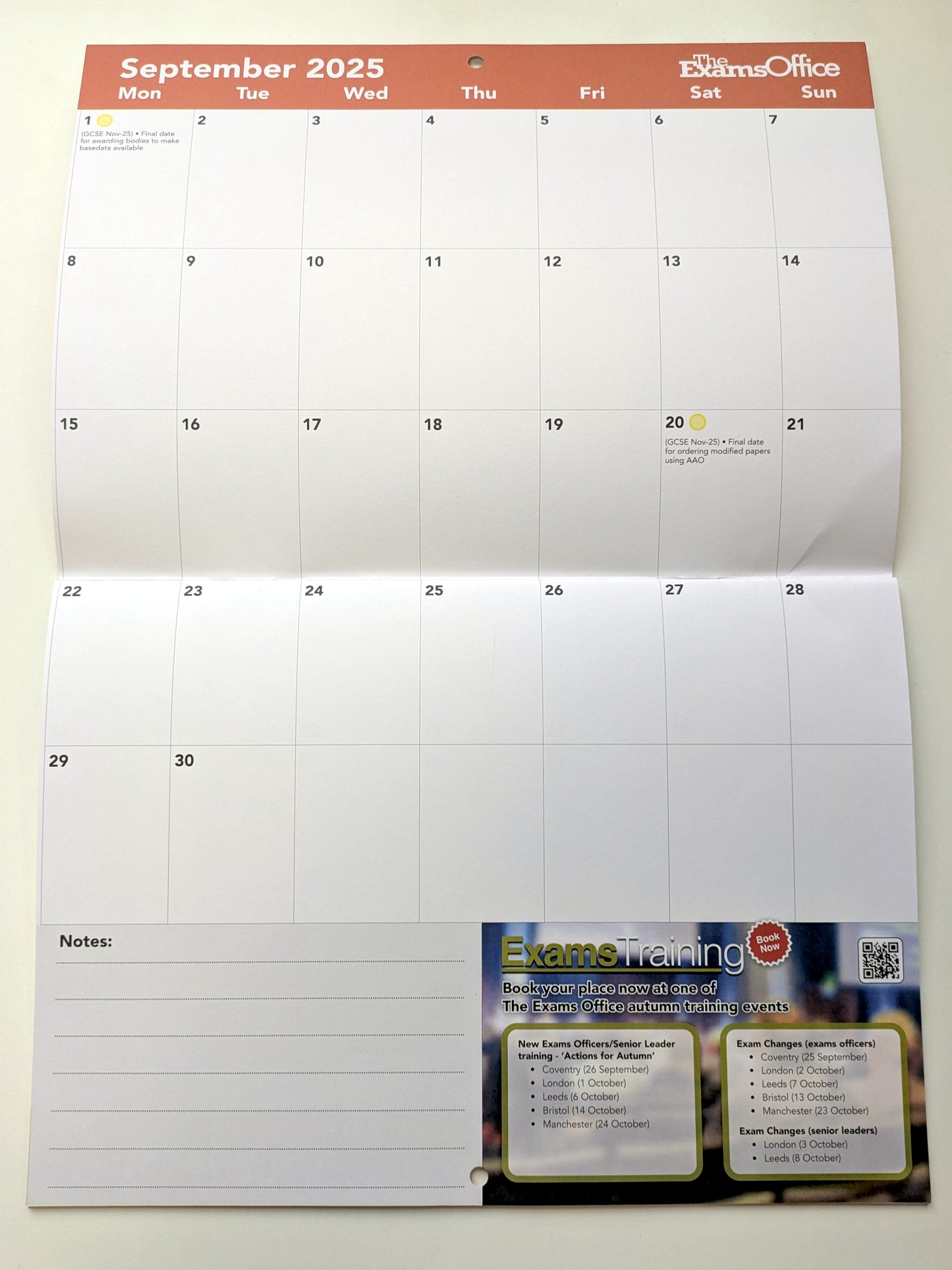 The Exams Office 2025/26 calendar