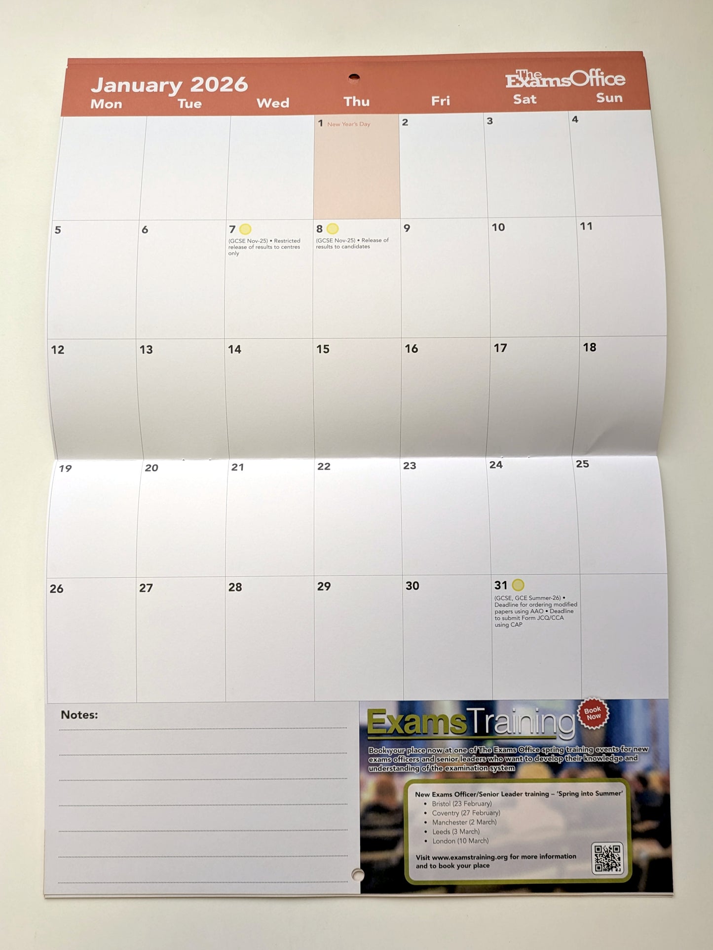 The Exams Office 2025/26 calendar