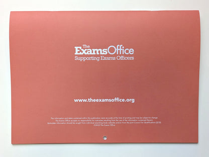 The Exams Office 2025/26 calendar