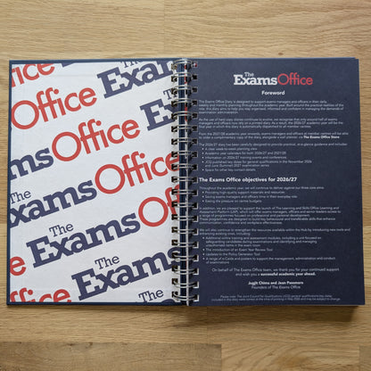 The Exams Office 2026/27 diary
