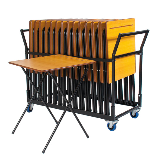 24 Zlite® Premium Exam Desk 600X600mm, Beech, with Trolley