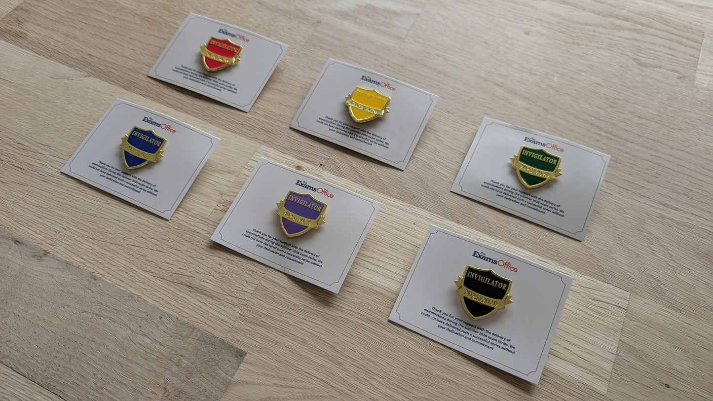 The Exams Office invigilator reward badges - pack of 10
