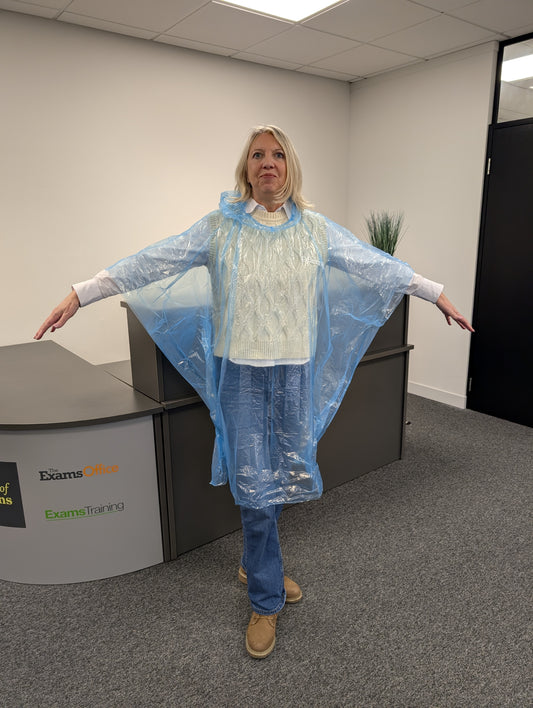 The Exams Office waterproof poncho - pack of 10
